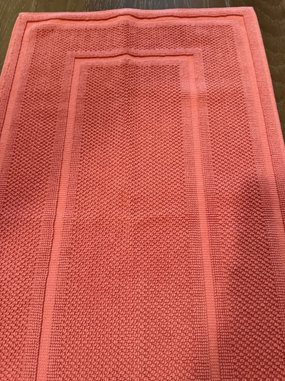Southern Living Coral Bath Mat - Solid Coral Pink Bath or Shower 24x42 Absorbent